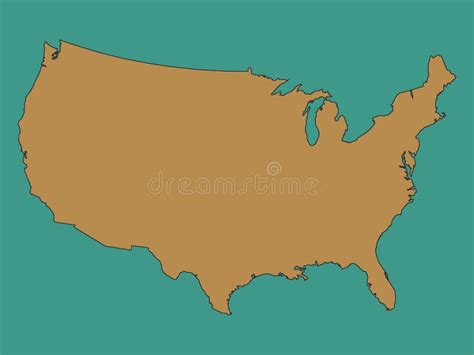 Map Of Usa In Colors Of Federal States Stock Vector Illustration Of