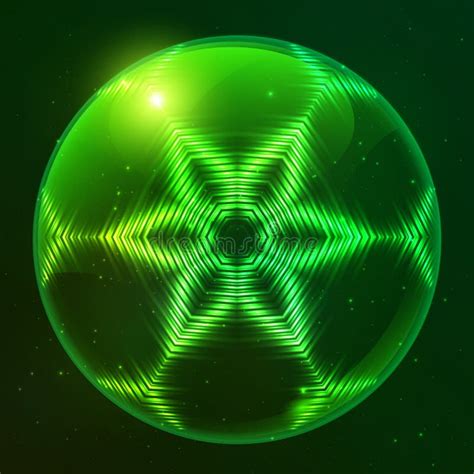 Green Shining Techno Vector Sphere Stock Vector Illustration Of Ball