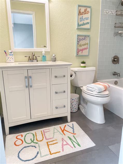 Colorful Gender Neutral Kids Bathroom Design — Home By Hiliary