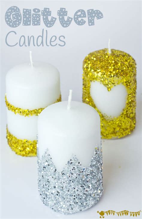 Gorgeous Diy Glitter Candles Glitter Candles Diy Glitter Candles