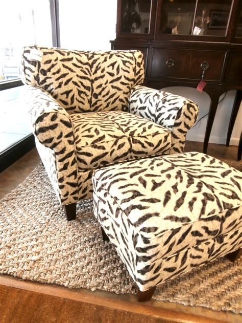 Animal Print Chair And Ottoman At The Missing Piece