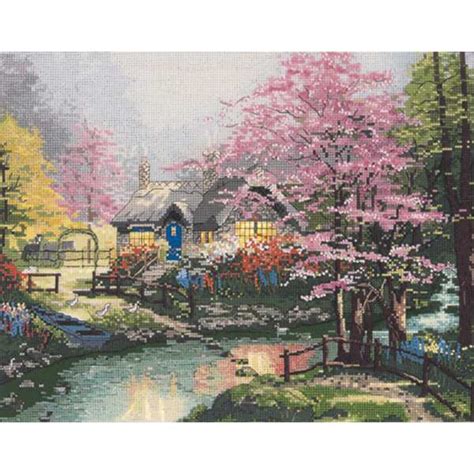 Shop Thomas Kinkade Stepping Stone Cottage Counted Cross Stitch Kit