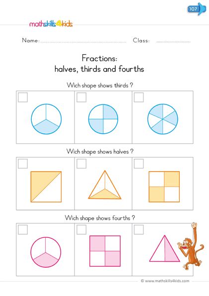 Fraction Worksheets For Kindergarten Printable And Fun Activities