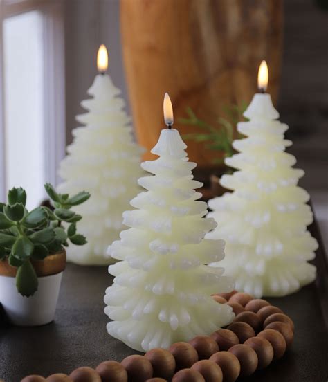 Uyuni 425 X 8 Inch Ivory Christmas Tree Candle Remote Ready