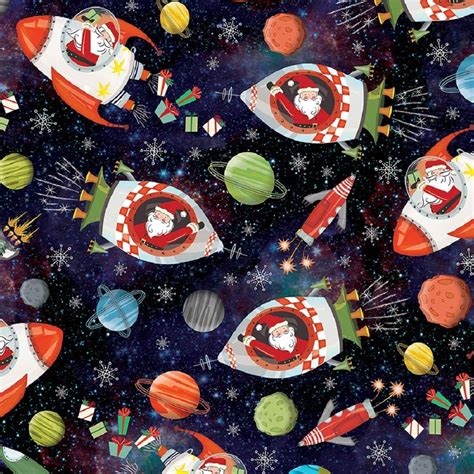 outer space santa holiday t wrap flat sheet 24 x 6 health and household