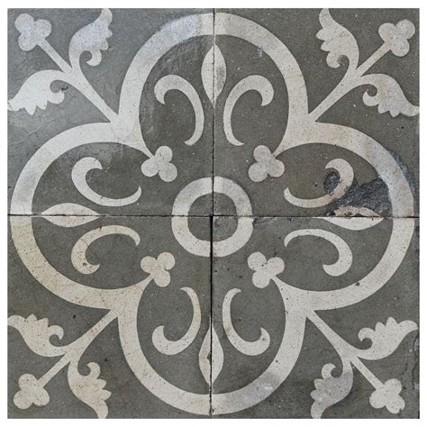 Reclaimed Patterned Encaustic Floor Tiles At 1stdibs