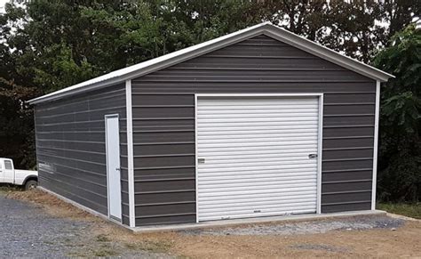 18x30 Vertical Roof Metal Garage Alans Factory Outlet