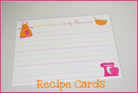 Paper Paint And Pine Personalized Recipe Cards
