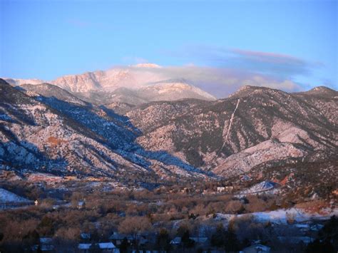 Manitou Springs And Pikes Peak From The Garden Of The Gods Explore