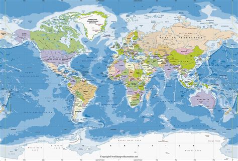 Free Printable World Map With Latitude And Longitude World Map With