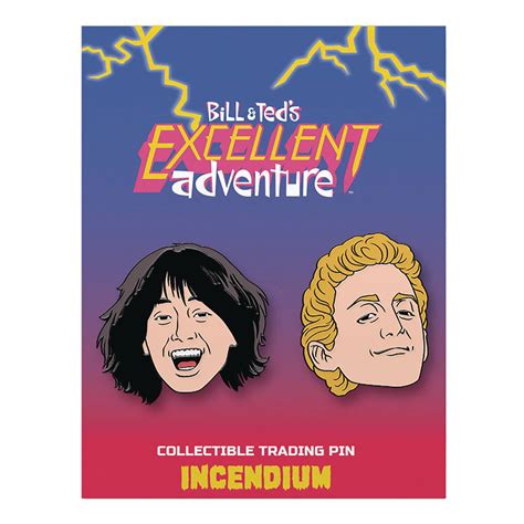 Mar198390 Bill And Teds Excellent Adventure Lapel Pin Set A