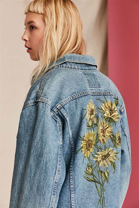 Traditional spray paints are not designed for use on fabrics and will. UO Design X Urban Renewal Vintage Floral Painted Denim ...