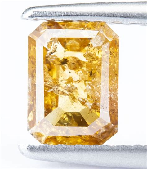 Diamant 097 Ct Brun Orange Jaunâtre Fantaisie Naturel Catawiki