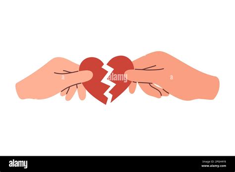 Reconciliation Concept Cupid Couple Reconciles Broken Heart Restore