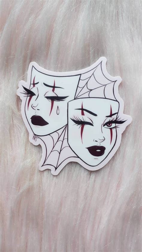 Smile Now Cry Later Chicano Inspired Masks Cute Sticker Etsy
