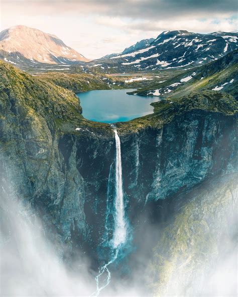 Earths Breathtaking Views Mardalsfossen Waterfall Looks Like A