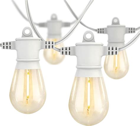 Sunthin White String Lights 48ft White Outdoor Lights With 16 1w