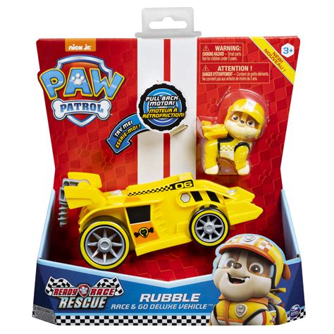 Paw Patrol Rubbles Race And Go Deluxe Vehicle Ready Race Rescue