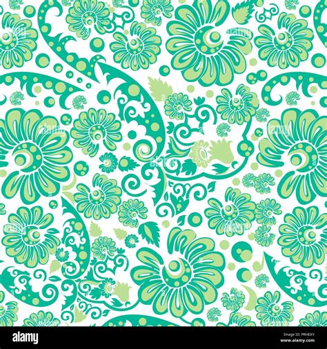 Seamless Green Floral Wallpaper Stock Vector Image And Art Alamy
