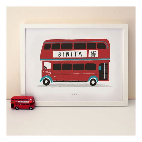 The thriving culinary and mixology scene is an upgrade for the traditional. Personalised London Bus print - Gifts for a First Year Paper Wedding Anniversary - Occasion ...