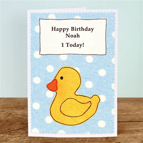 Duck Personalised New Baby Card By Jenny Arnott Cards And Ts