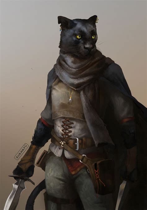 Dandd Female Tabaxi Rogue Darkest Catfolk Rogue By Madmads92 On