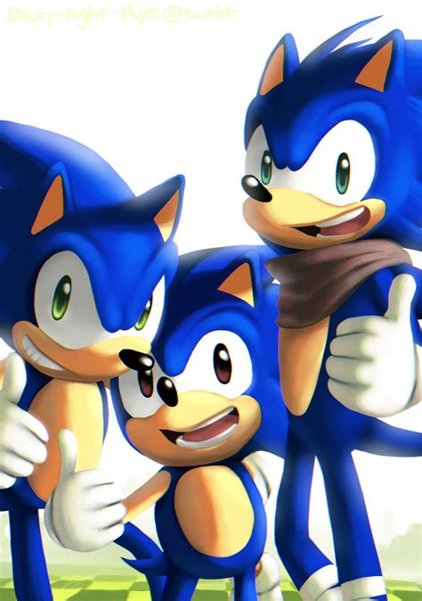 Image Sonic Generations Modern Sonic And Classic Sonic Artwork Images