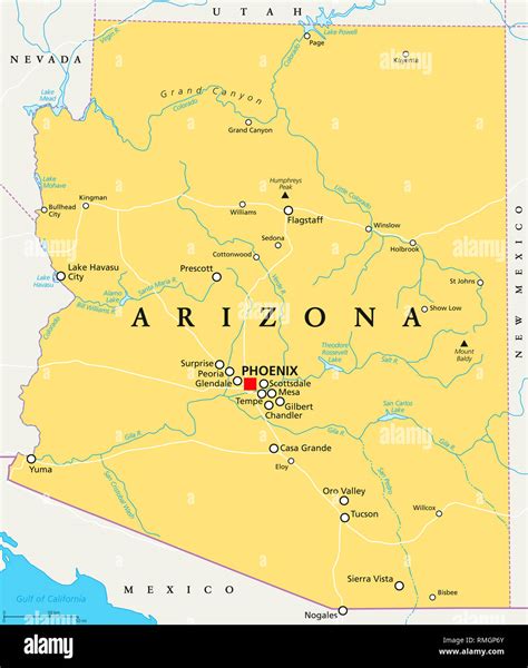 Map Of Arizona Lakes And Rivers Oakland Zoning Map