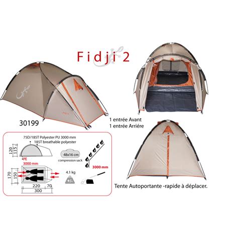 Tente De Camping Fidji 2 Autoportante 2 Plfreetimetentes Double Toit