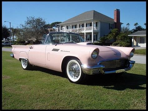 1957 Pink Thunderbird Love The Interior Watched This Get Auctioned
