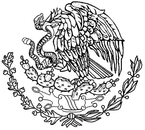 Simbolos Patrios Mexico Para Colorear Sonian Reverasite