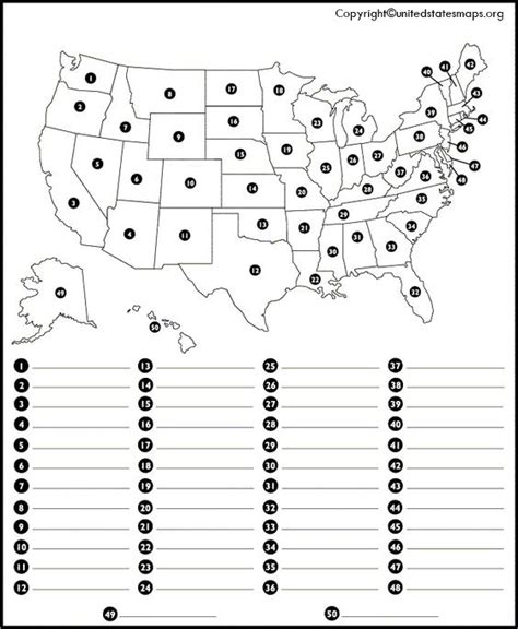 United States Map Quiz Free Printable Vrogue Co