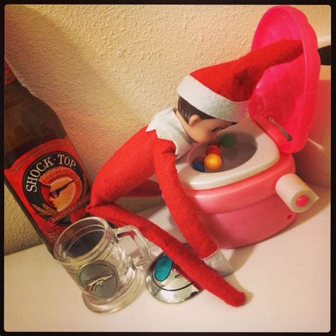 he partied a little too hard bad elf on the shelf naughty elf bad elf elf on the shelf