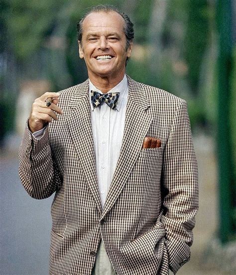 Jack Nicholson In Pied De Poule Jacket And Bow Tie Mens Fashion