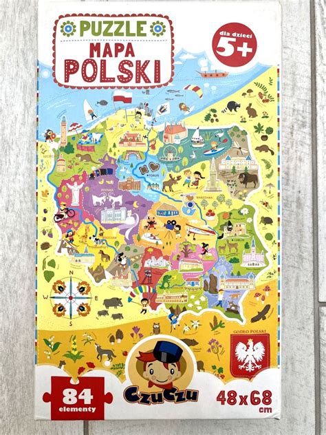 Czu Czu Puzzle Mapa Wiata Mapa Polski Wietny Komplet Konin Olx Pl