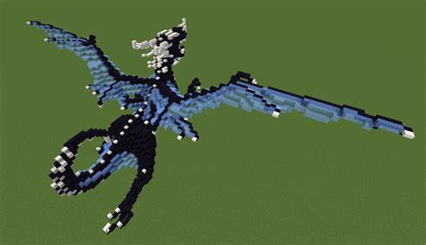Blue And Obsidian Dragon Take Off Minecraft Map