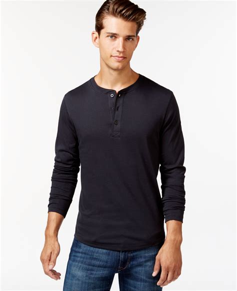 Alternative Apparel Cotton Henley Shirt In Black For Men Lyst