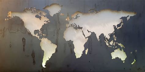 Beleuchtung küche und essen essen & trinken. Weltkarte Wandbild Beleuchtet / Weltkarte Aus Holz In ...