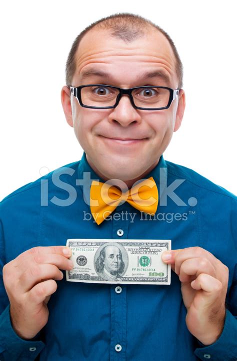Happy Man Holding Hundred Dollars Stock Photo Royalty Free Freeimages