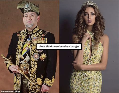 Russian Beauty Queen Marries Malaysias Sultan Muhammad V Daily Mail