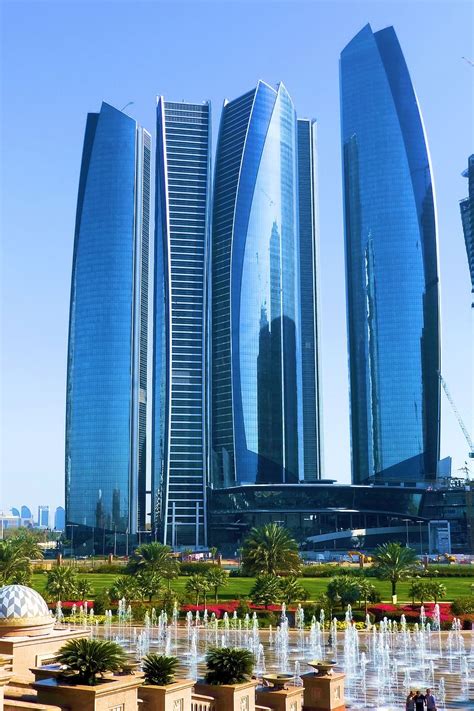 Hd Wallpaper Four City High Rise Buildings Etihad Towers Abu Dhabi