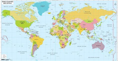 Printable World Map Blank Countries