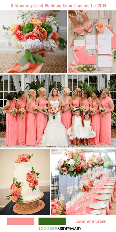 8 Stunning Coral Wedding Color Combos For 2019 Coral Wedding Colors