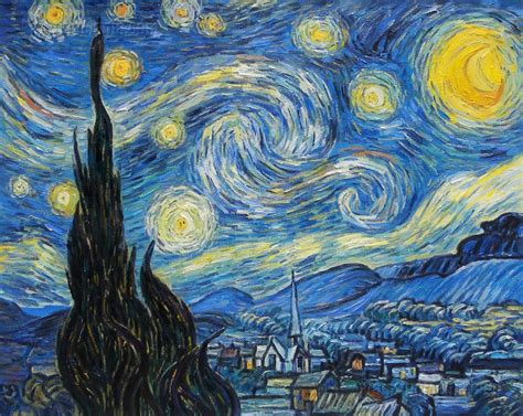 Starry Night Van Gogh Art Starry Night Van Gogh Paintings Famous
