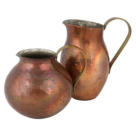 Vases Home And Living 1950s Vintage Pitcher Copper Hammered Jug