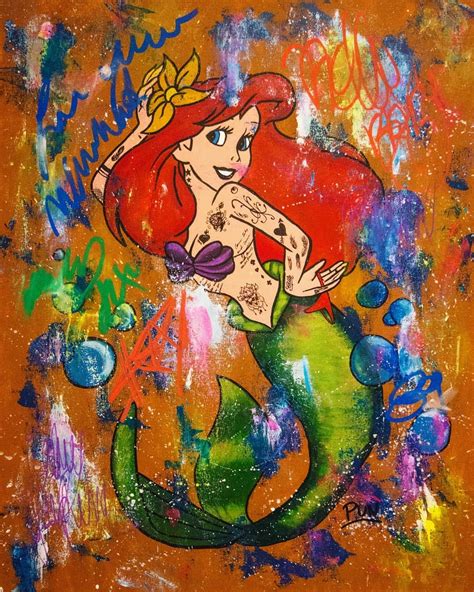 Ariel Under The Sea X Cm Ready To Hang Acrylic On Canvas World Wide