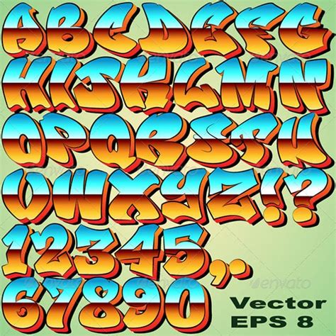 Printable Graffiti Alphabet