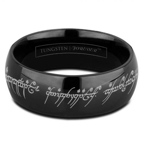 Lotr Lord Of The Rings Engraved Tungsten Band Tungsten Band Engraved
