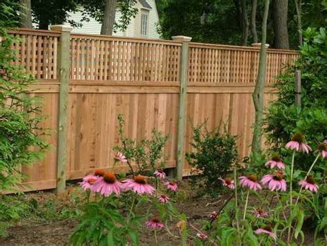 Whether the design is wood or metal, a garden trellis creates a beautiful backdrop for outdoor living spaces. Tall Lattice Fence Ideas Landscaping | Backyard fences ...