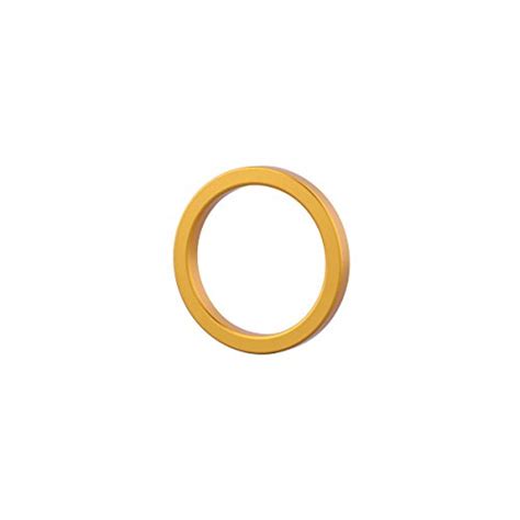 Iefiel Mens Stainless Steel Seamless Enhancer O Ring Comfy Metal Device Gold Inner Diameter 45mm